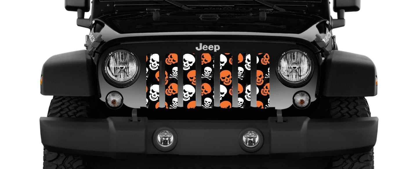 Platinum Skulls (Orange) Grille Insert