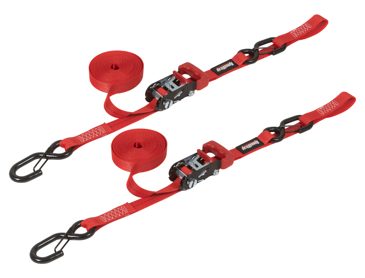 Ratchet 1 in. x 15 ft. Tie Down w/ Snap 'S' Hooks and Soft Tie (11803-2)