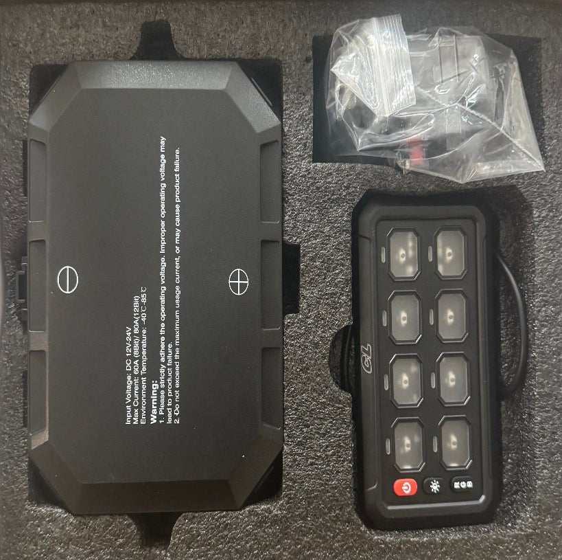 Cavalier Lighting 8 Gang Switch Panel with Bluetooth App