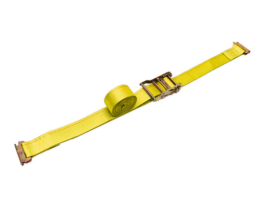 Ratchet Strap with E-Track Fitting - Universal (2 in. x 12 ft.; Yellow; SINGLE