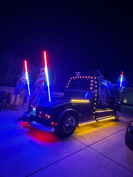 Game Changer LED Whip Set - Red, White & Blue Edition
