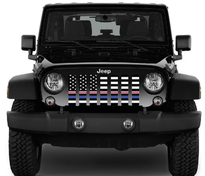 American Black and White Back the Blue and Nurses Grille Insert