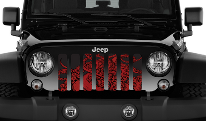Black & Red Octopus Grille Insert