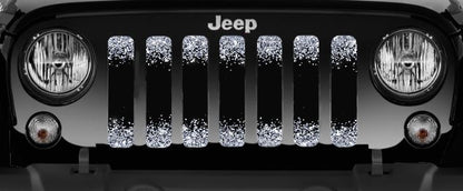 Black and Silver Fleck Print Grille Insert