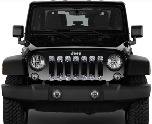 Black and Silver Fleck Print Grille Insert