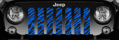 Platinum Blue Zebra Print Grille Insert
