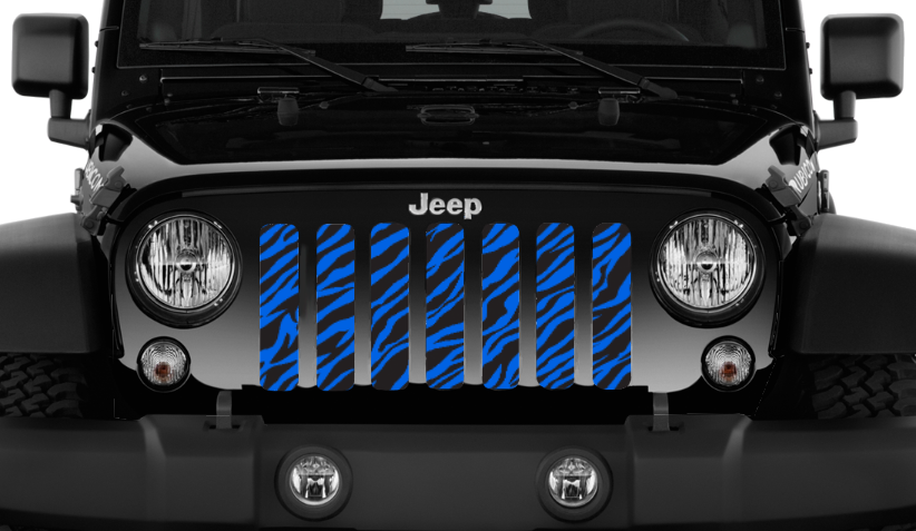 Platinum Blue Zebra Print Grille Insert