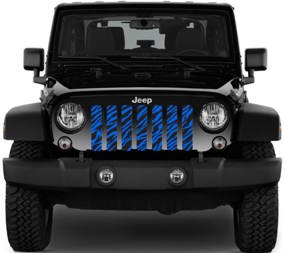 Platinum Blue Zebra Print Grille Insert