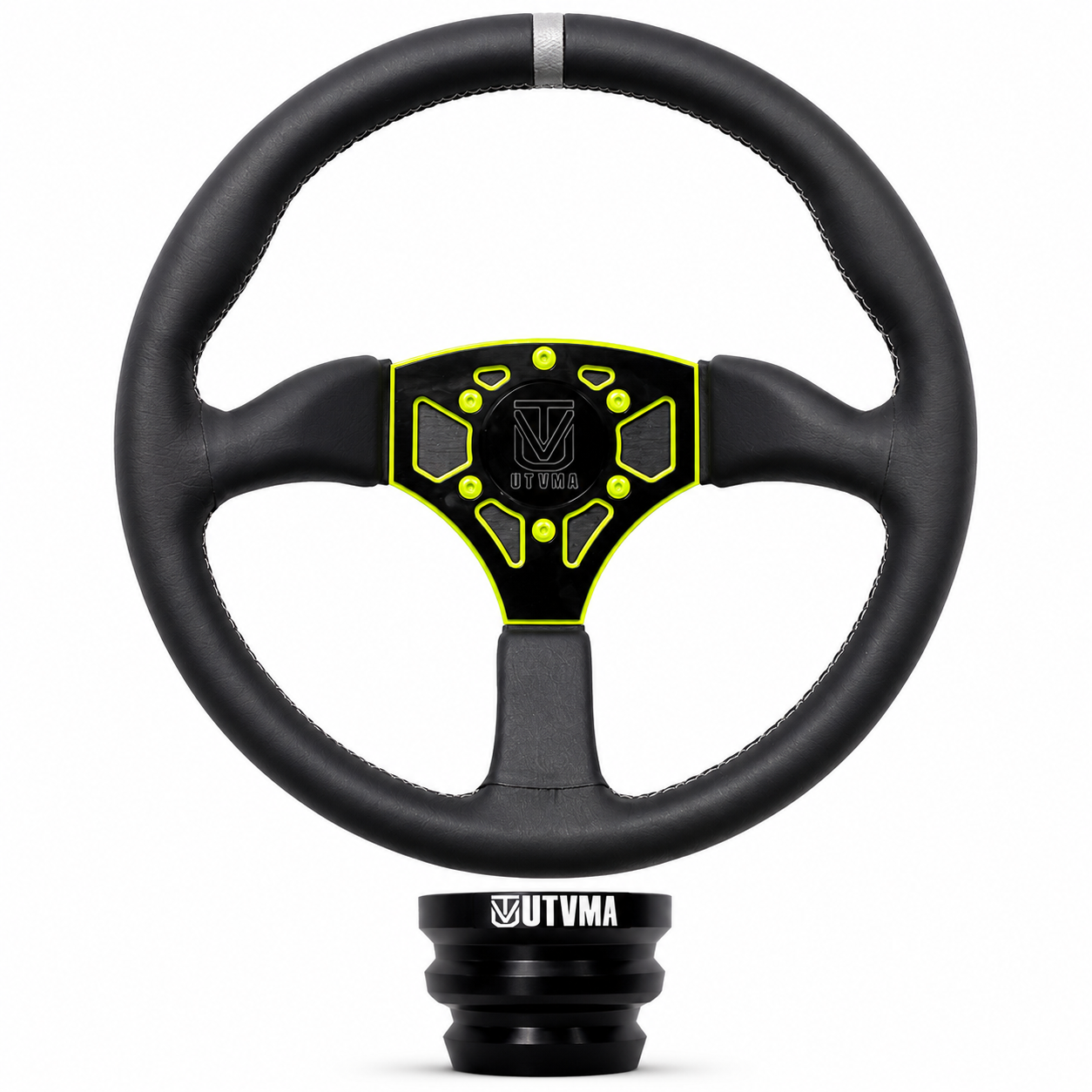UTVMA Octane Leather Steering Wheel With Hub