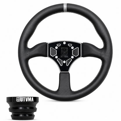 UTVMA Octane Leather Steering Wheel With Hub