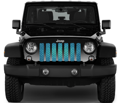 Dragon Scales Teal Fleck Grille Insert