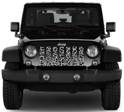 Platinum Gray Leopard Print Grille Insert