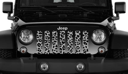Platinum Gray Leopard Print Grille Insert