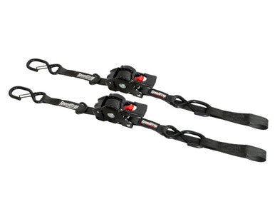 1" x 10ft Retractable Tie Downs w/ Built in Soft-Tie (2-Pack)