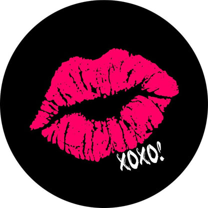 Kiss Lips XOXO Pink Spare Tire Cover