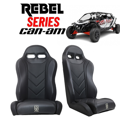 "REBEL" Series Pair of Front Suspension Bucket Seats Maverick R 2 or 4 Seater (2024+)