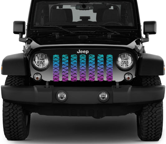 Mermaid Scales Teal Ombre Grille Insert