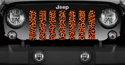 Orange Cheetah Print Grille Insert