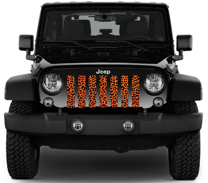 Orange Cheetah Print Grille Insert