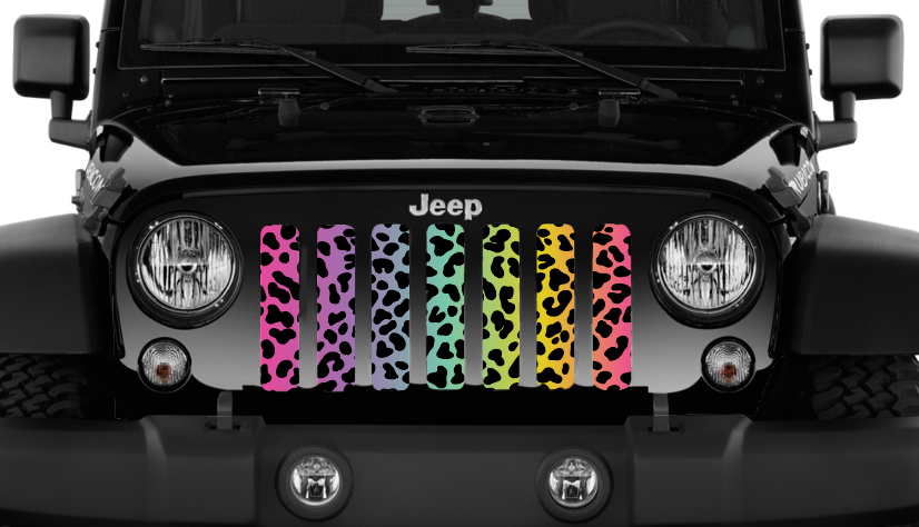 Rainbow Cheetah Print Grille Insert