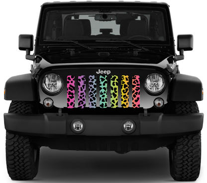 Rainbow Cheetah Print Grille Insert