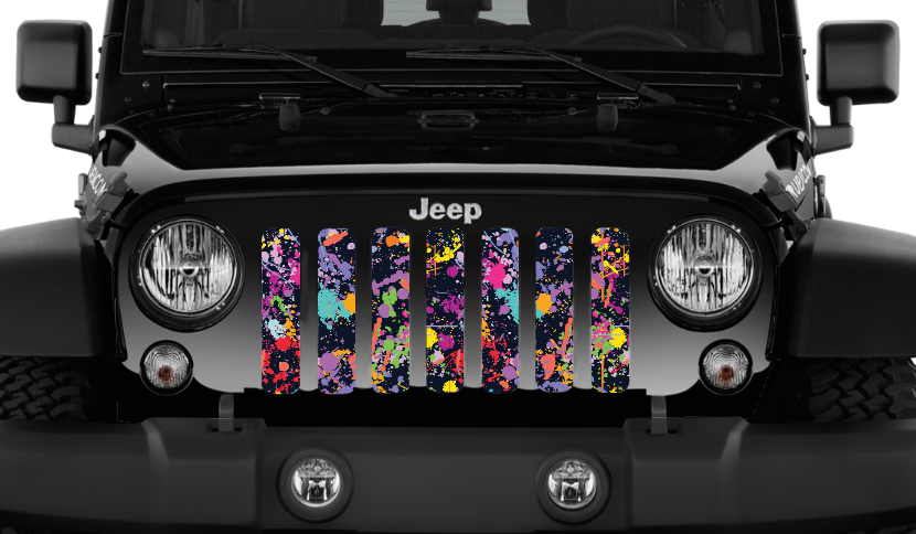 Rainbow Splatter Paint Grille Insert