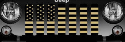 Black and Gold American Flag Grille Insert