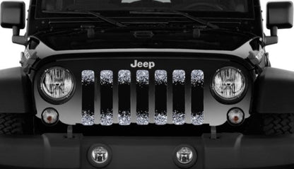 Black and Silver Fleck Print Grille Insert