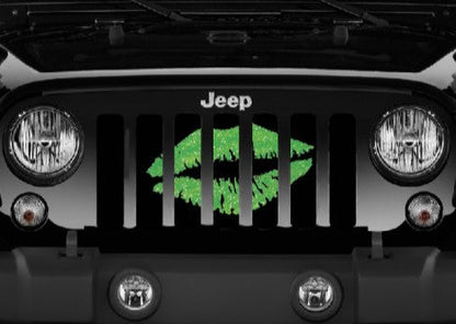 Lime Green Kiss Grille Insert
