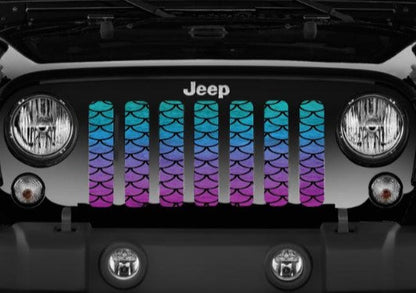 Mermaid Scales Teal Ombre Grille Insert