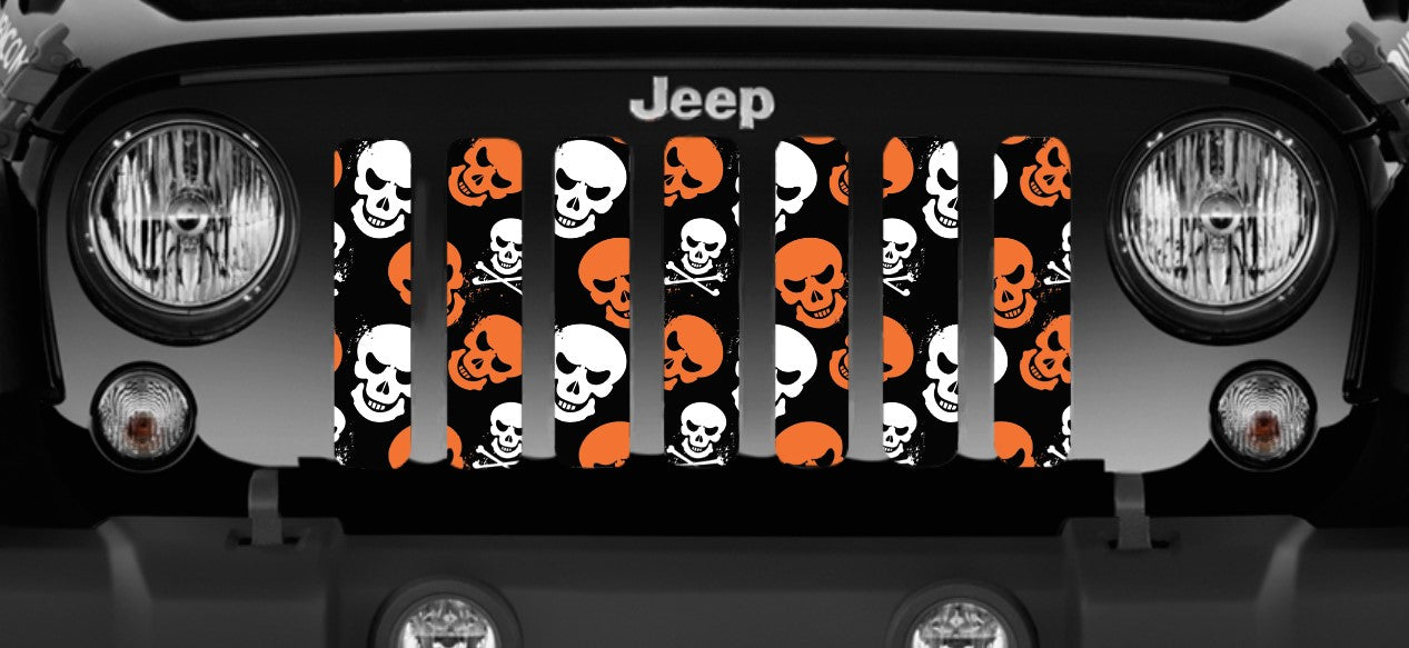 Platinum Skulls (Orange) Grille Insert