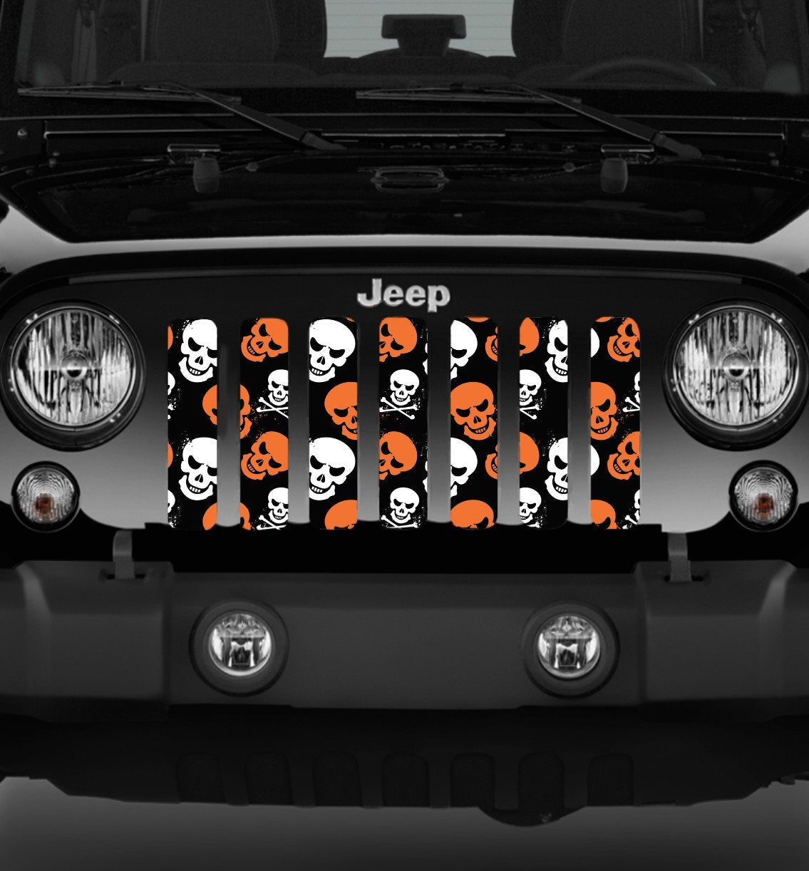 Platinum Skulls (Orange) Grille Insert