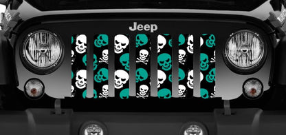 Platinum Skulls (Teal) Grille Insert