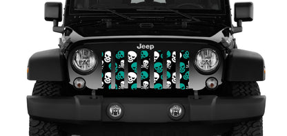 Platinum Skulls (Teal) Grille Insert