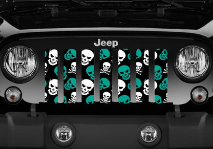 Platinum Skulls (Teal) Grille Insert