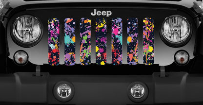 Rainbow Splatter Paint Grille Insert