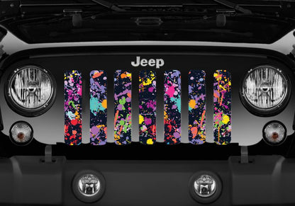 Rainbow Splatter Paint Grille Insert