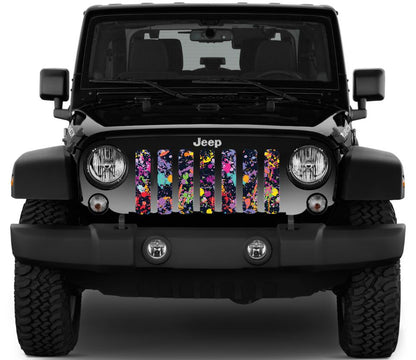 Rainbow Splatter Paint Grille Insert