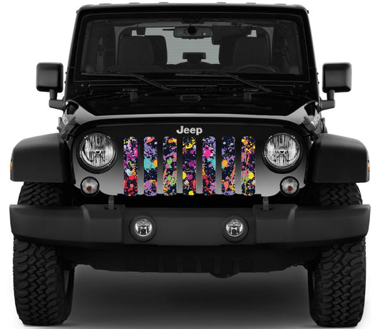 Rainbow Splatter Paint Grille Insert