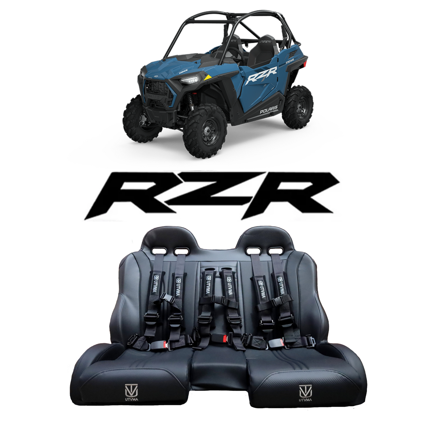 RZR Trail Front Bench Seat W Harnesses (2021+)
