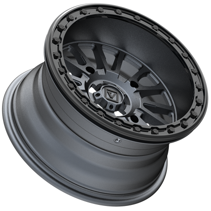 V16 BEADLOCK 15X8 -12MM 4X156 SATIN GUNMETAL