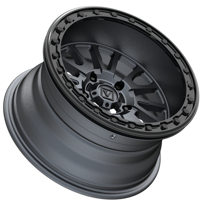 V16 BEADLOCK 15X8 -12MM 5X114.3 SATIN GUNMETAL