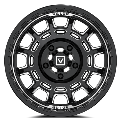 V17 15X8 +10MM 5X114.3 GLOSS BLACK MILLED