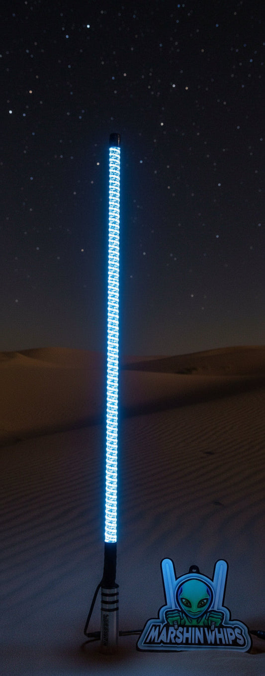 V3 Black Out LED Single Whip | Hex Magnetic Base UTV Light