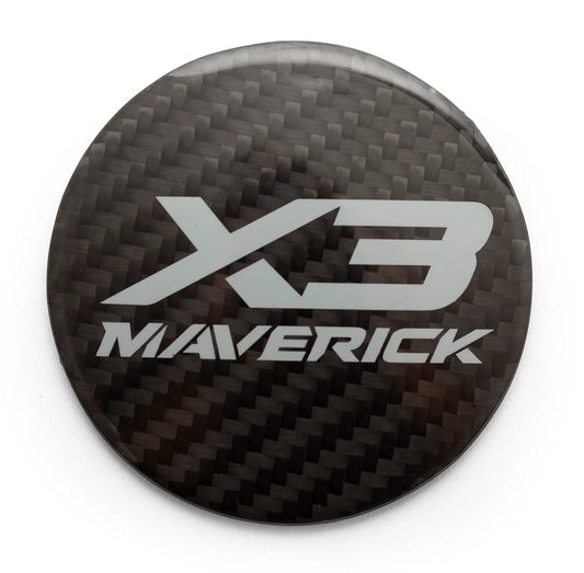 XKraft Can-Am Maverick X3 Hood Medallion- Carbon Fiber