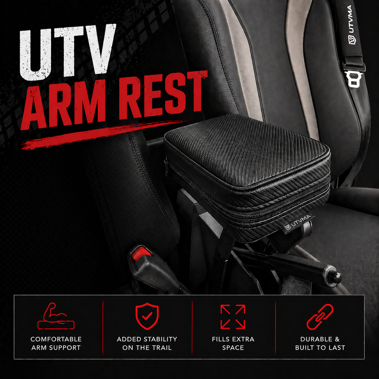 UTVMA Commander Armrest with Bracket (2021+)