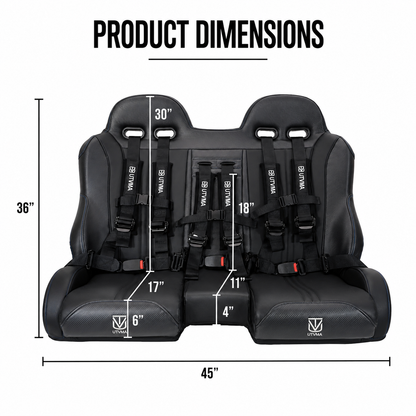 RZR 1000 Rear Bench Seat & Pair of Front Bucket Seats Set