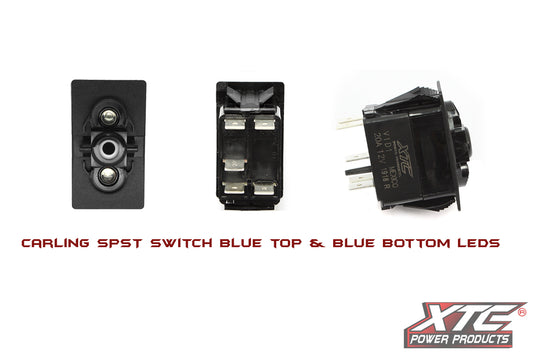 ON-OFF SPST Rocker Switch with Blue Top and Bottom LED