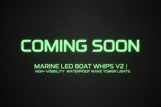 Marine LED Boat Whips V2 | High-Visibility Waterproof Wake Tower Lights