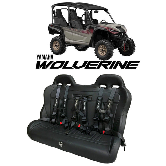 Yamaha Wolverine X4 Rear Bench Seat (2018+) W Harnesses